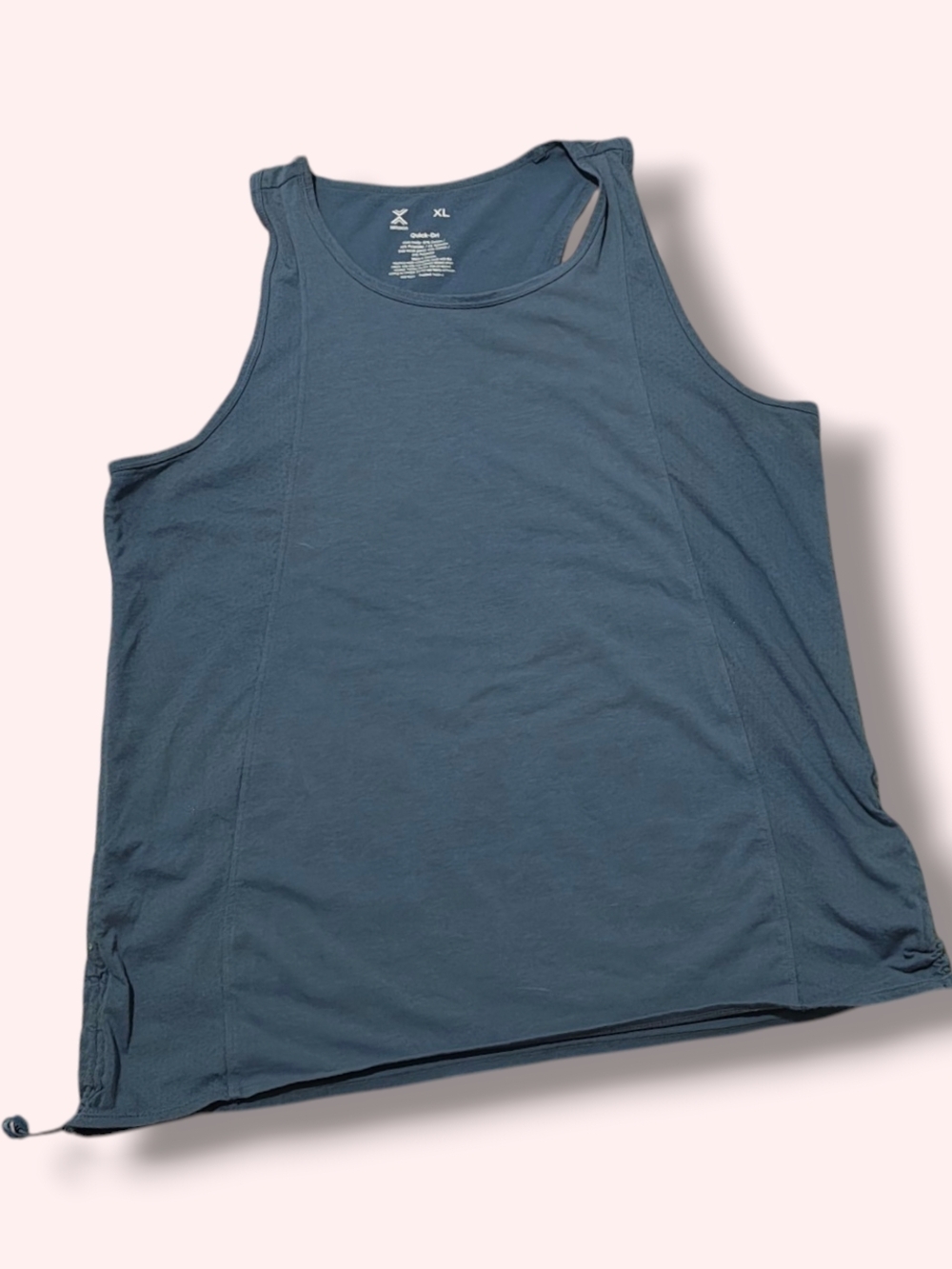 Xersion Quick-Dri Tank Top in Teal Blue